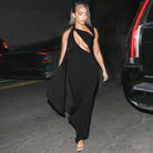 Black asymmetrical gown from Gorgeous Evening Dress, a stylish choice for langry fashion ملابس