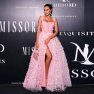 Pink floral sleeveless elegant square collar bohemian gown