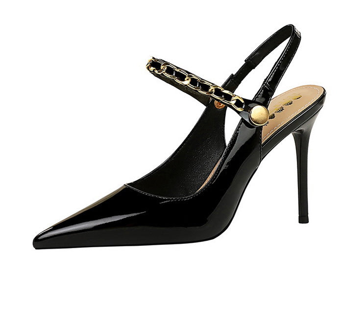 Wind Back Empty Shoes Cocktail High Heels