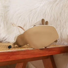 Langry fashion beige brown shoe horn with black tip for stiletto heels