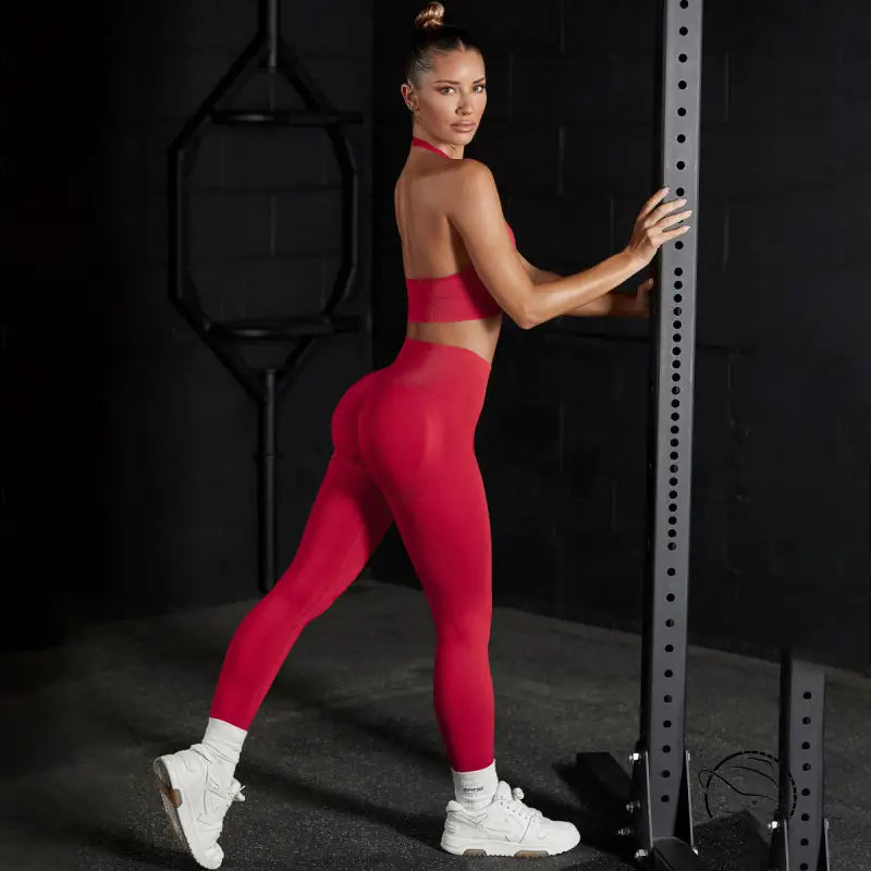 Seamless Beauty Back Bra Vest Shorts Peach Hip Yoga Clothes Sports Running Fitness Pants