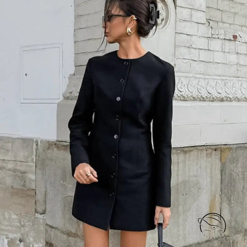 Niche Design Slim Fit a Line Elegant Blazer