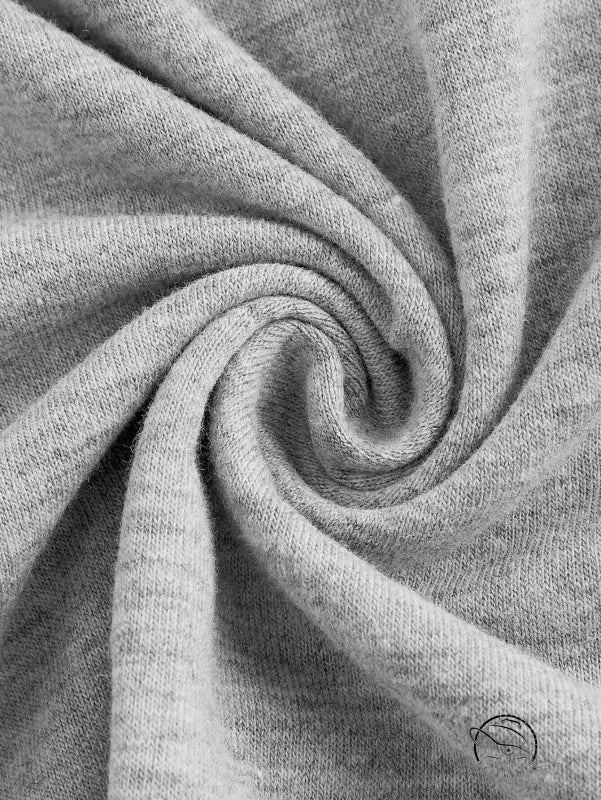 Swirled gray fabric in Langry sling bare hip dress