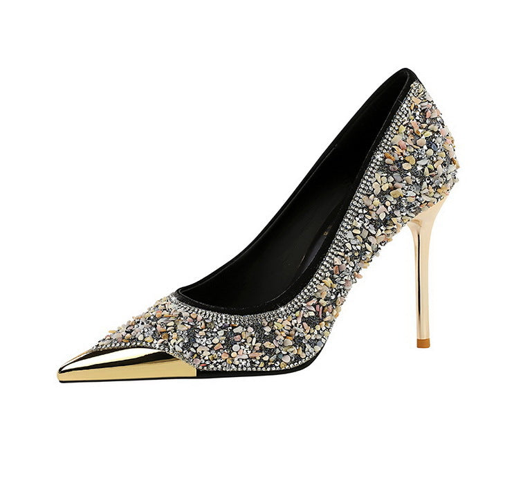 Stiletto Rhinestone High Heels