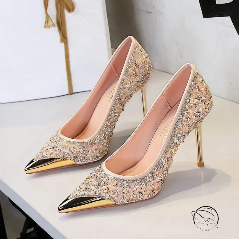 Stiletto Rhinestone High Heels