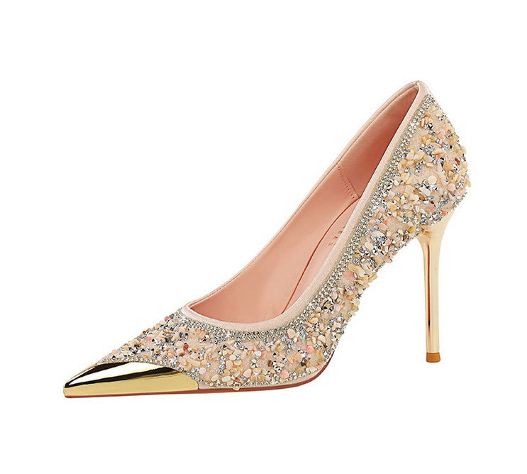 Stiletto Rhinestone High Heels