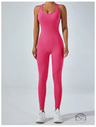 Vibrant fuchsia langry yoga one piece jumpsuit in form-fitting fashion ملابس