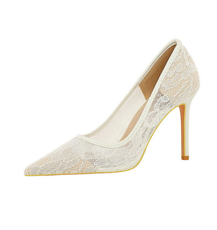 Skinny Night Club Mesh Stiletto High Heel Shoes