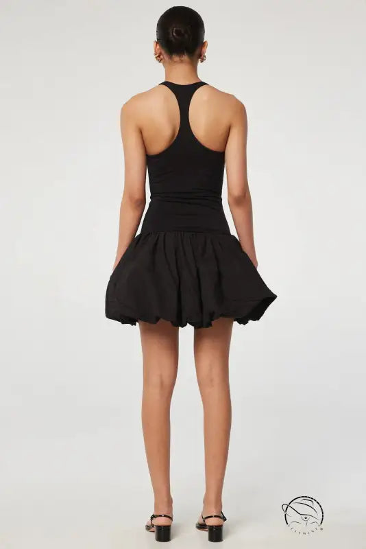 Shaped Vest Knitted Stitching Dress