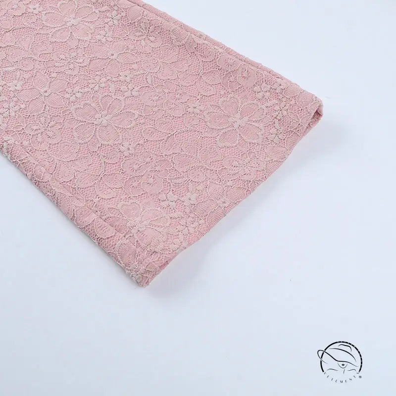 Elegant langry fashion dusty rose lace floral jumpsuit fabric