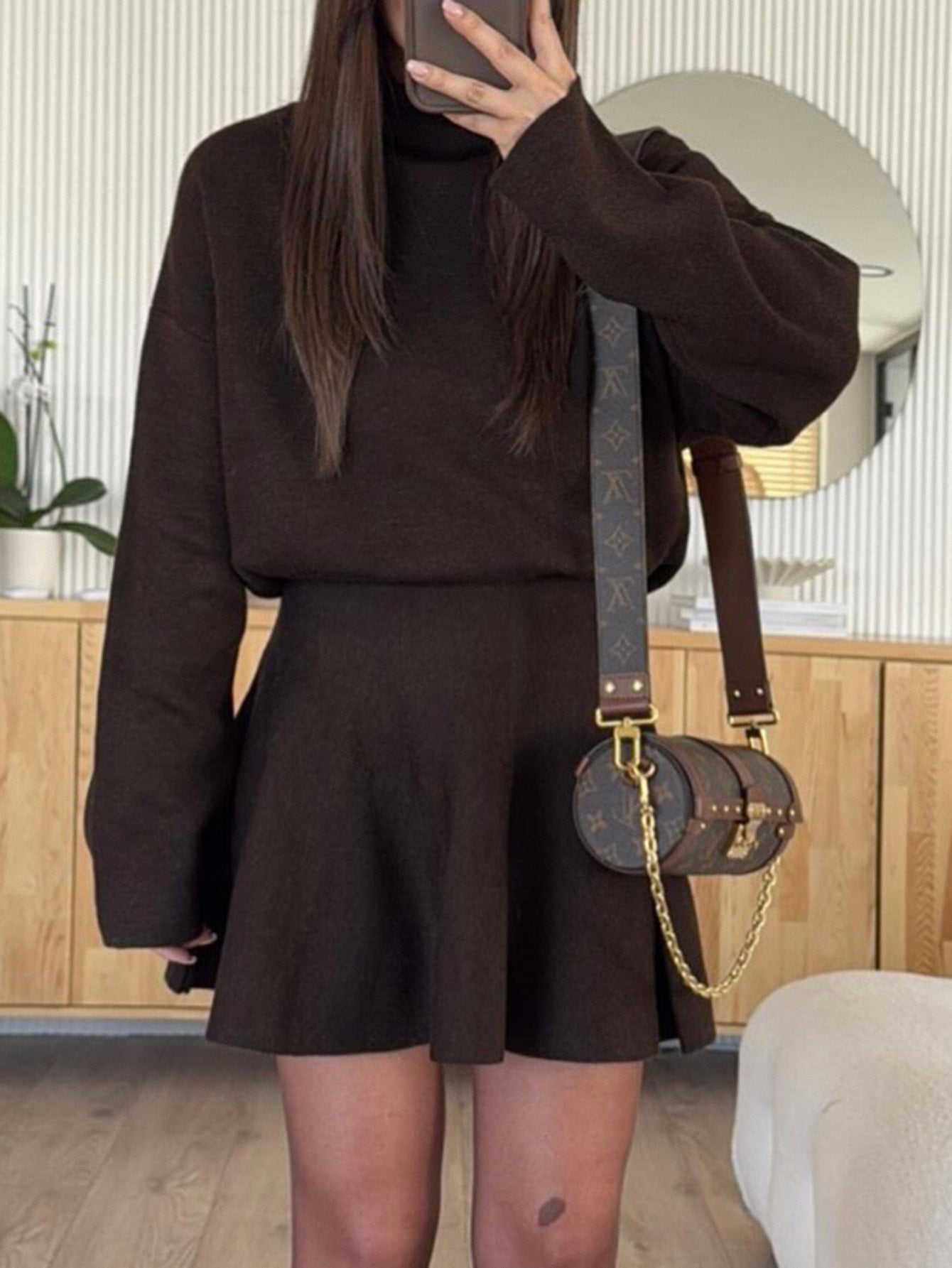 Casual Vacation Sweater Long Sleeve Dress