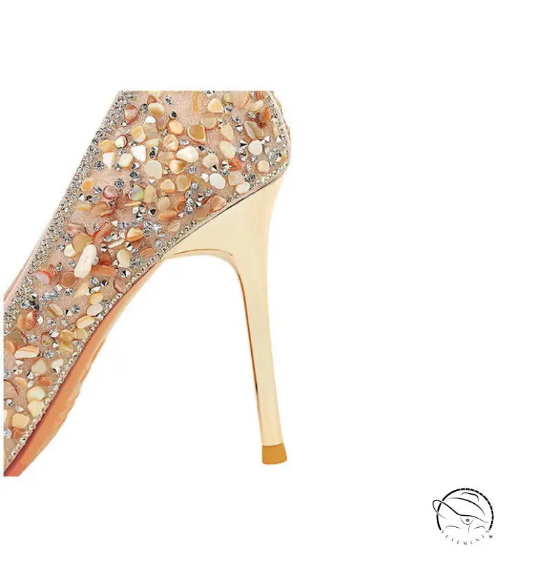 French Small Sharp Point High Heels