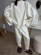 Winter Knitted Ankle Tight Pants Turtleneck Sweater Set