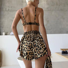 Leopard print lingerie set from Summer Leopard Print Strappy Cardigan Nightgown Pajamas collection