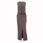 Vest Jacket Hip Skirt Set Office Two Piece