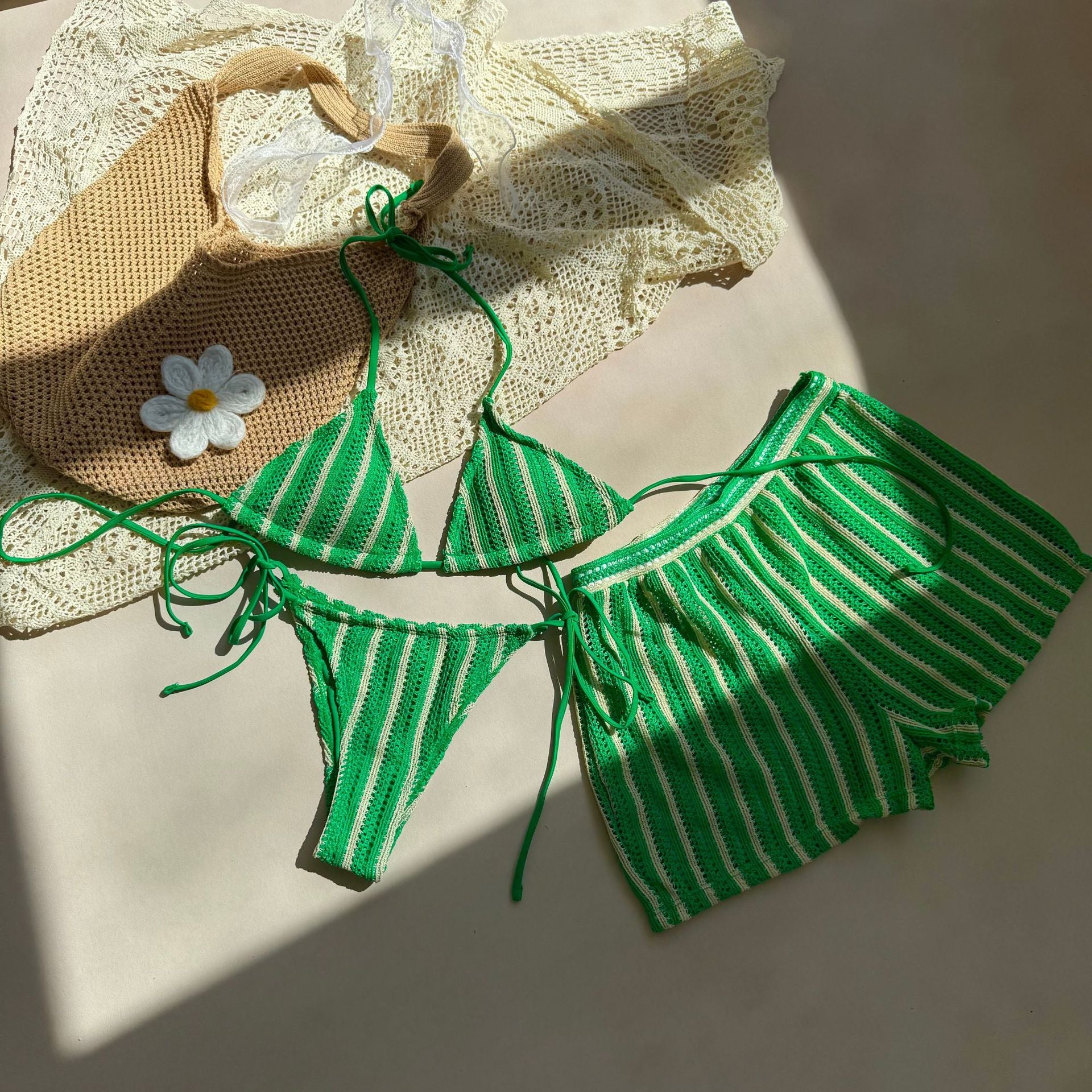 Green Three-Piece Set