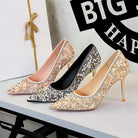 French Small Sharp Point High Heels