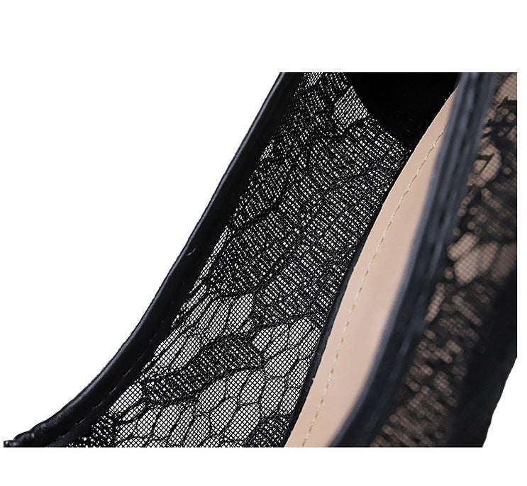 Skinny Night Club Mesh Stiletto High Heel Shoes