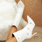 Classy Winter Niche Design Ankle High Heels