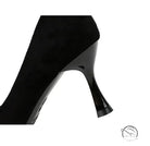 Langry fashion black patent leather stiletto high heel shoe