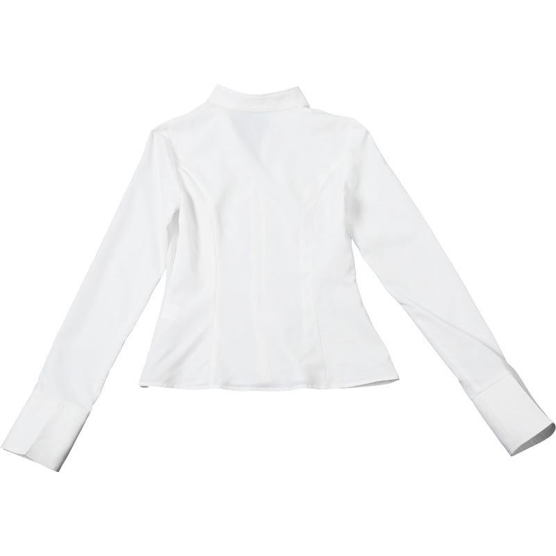 Summer Women Clothing Casual Trend Long Sleeve Zipper Waist Controlled Top Short Skirt Two Piece Set