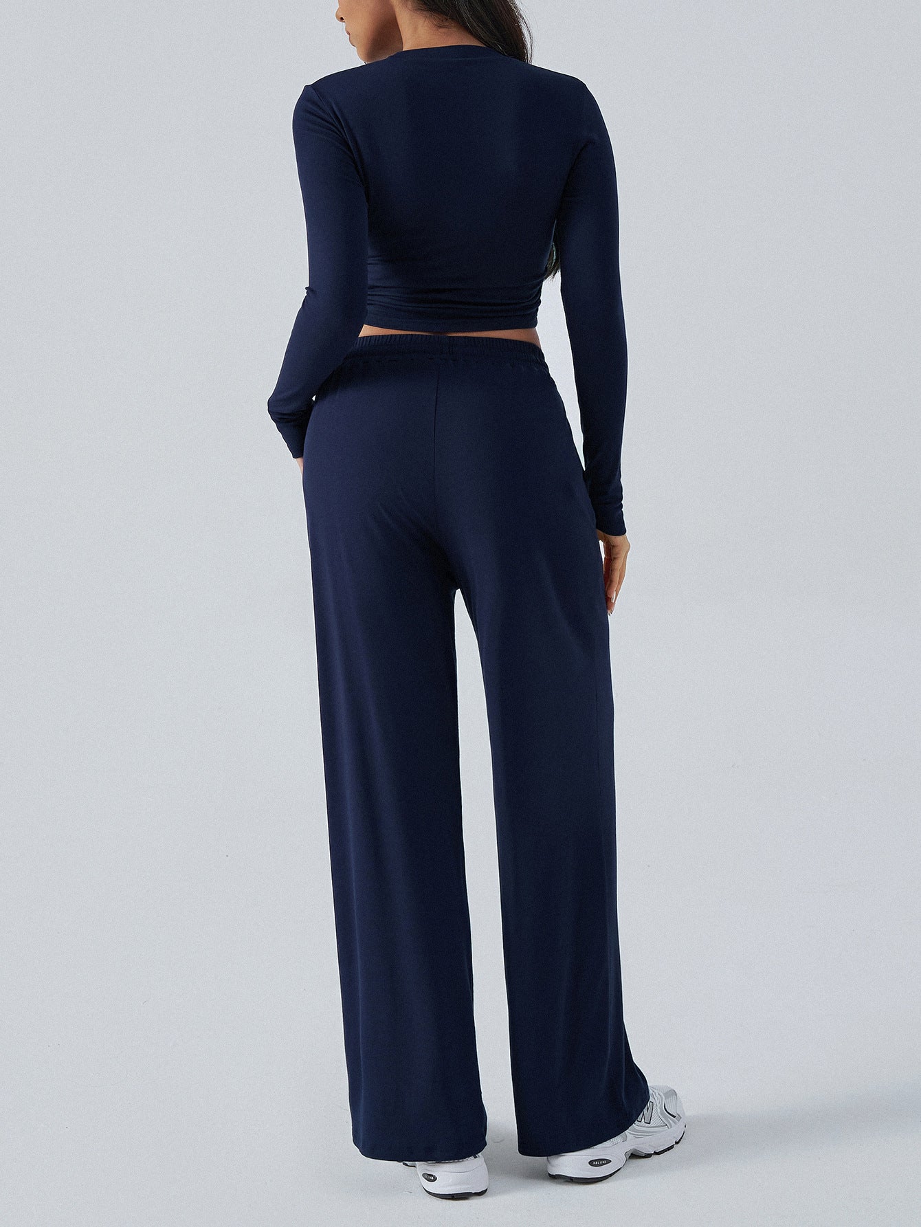 Winter Waist Tight Wide Leg Casual Pants