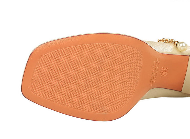 Square Toe Chunky Heel Waterproof High