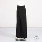 Gorgeous wide leg pants two piece set with black wrap-front trousers