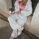 Pink and silver chunky langry fashion sneakers with thick soles