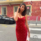 Summer Street High Class Elegant Hanging Slim Strap Dress