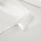 Crisp white langry ice silk blouse with satin hem for fashion pajamas