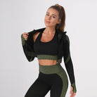 Army Green Yoga Vest Yoga Jacket Yoga Pants