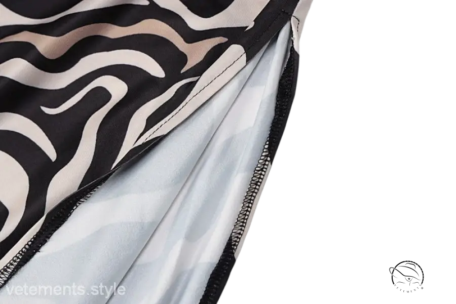 Brown zebra print backless sleeveless dress with edge zipper