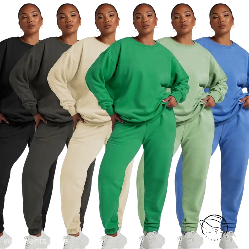 Cozy green long sleeve sweater from Casual Cozies Two-Piece set