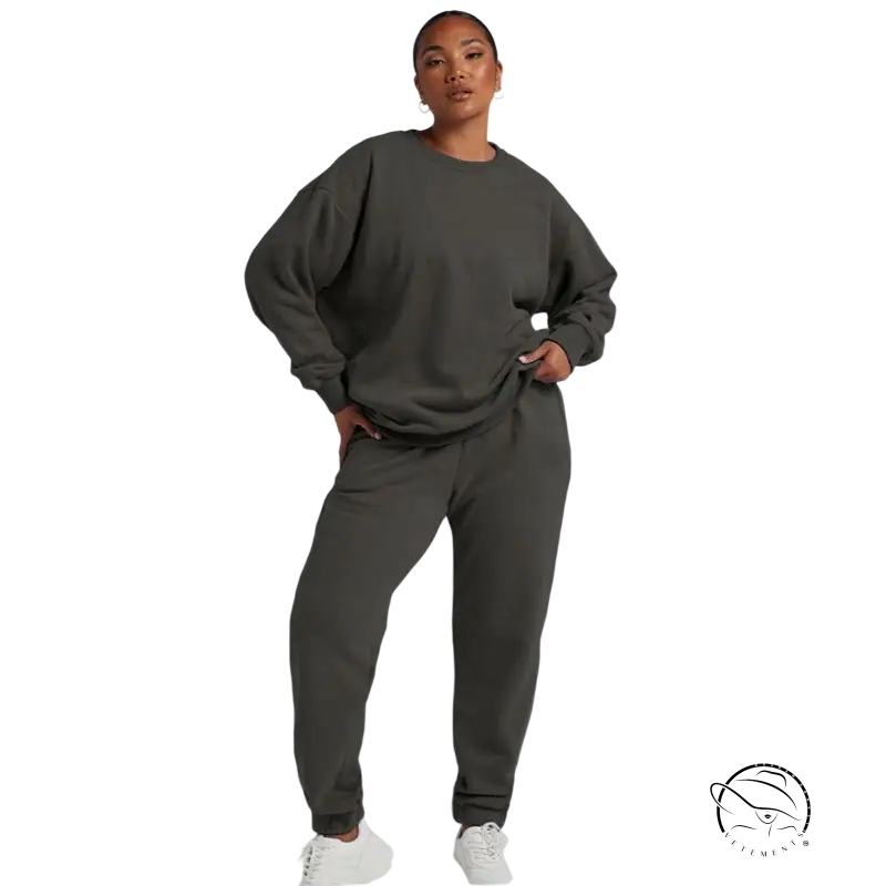 Olive green long sleeve sweater from Casual Cozies Two-Piece set