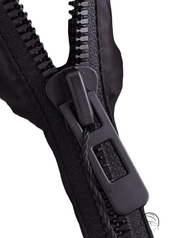 Black zipper pull on autumn winter short cotton jacket