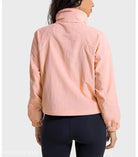 Peach-colored high-collared jacket from Casual Loose Nylon Outerwear in Pearlescent White Albumin