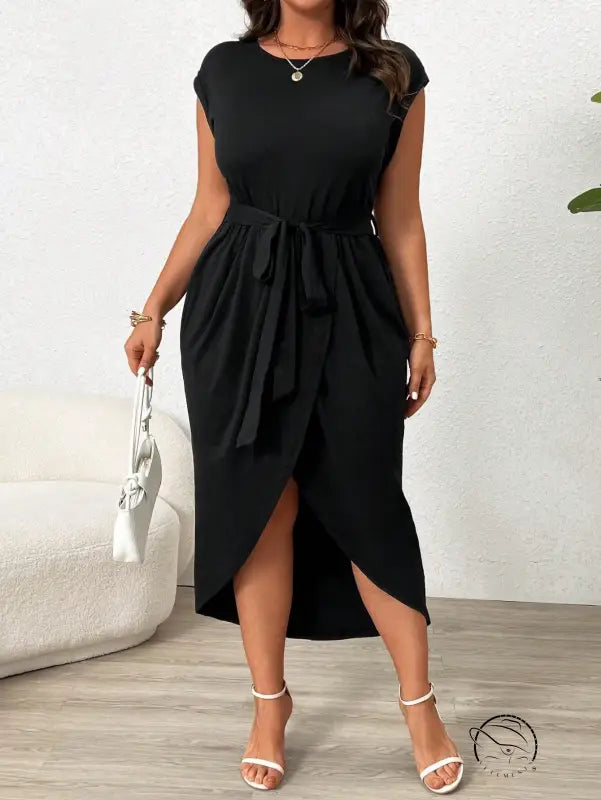 Elegant High Grade Midi Split Dress