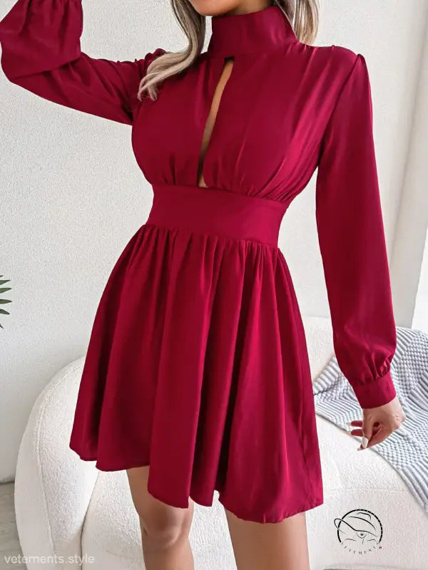 SEXY HOLLOW-OUT CINCHED DRESS-VETEMENTS 