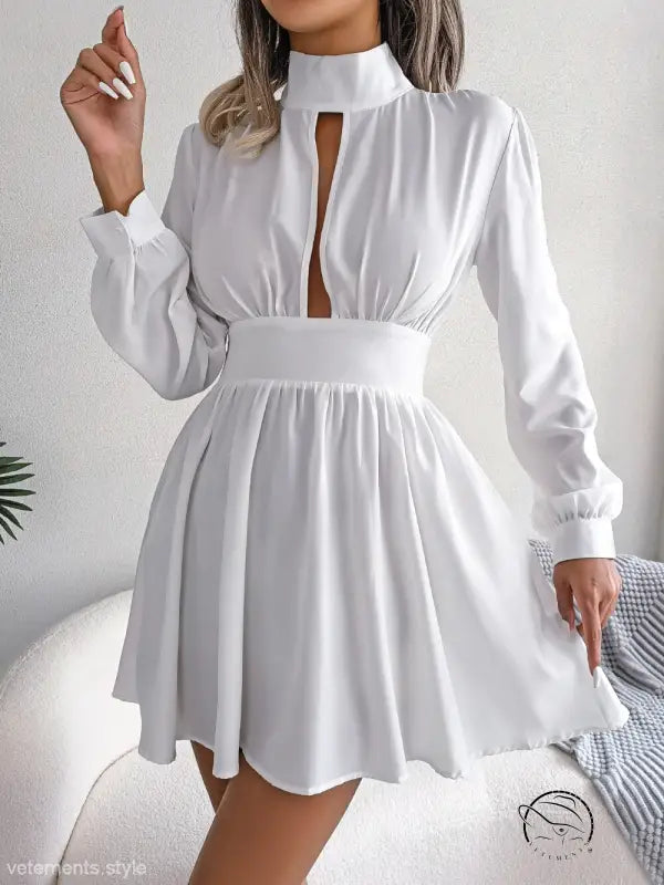 SEXY HOLLOW-OUT CINCHED DRESS-VETEMENTS 