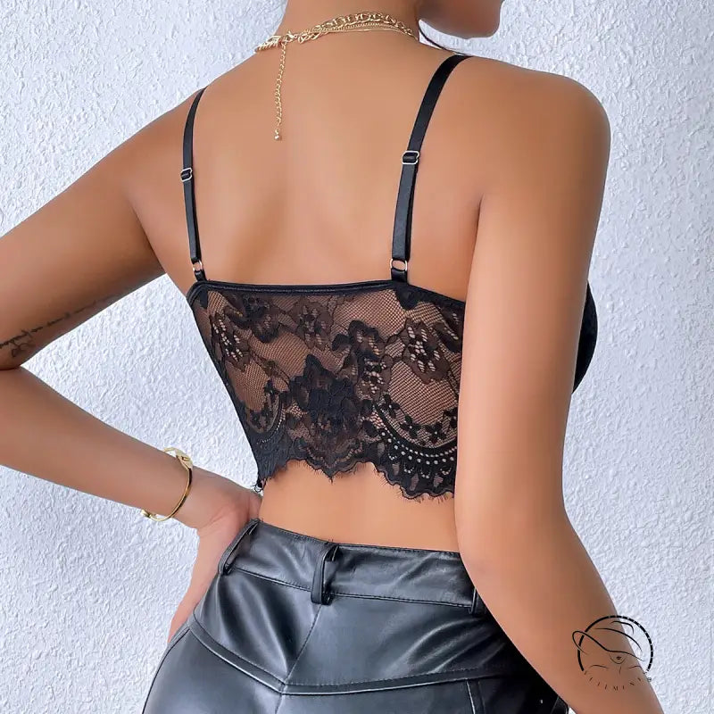 Sexy lace camisole corset with adjustable spaghetti straps for summer wear