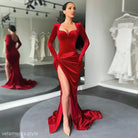ELEGANT SLIM VELVET DRESS-VETEMENTS 