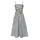 FRENCH STRIPED BANDEAU SLING DRESS-VETEMENTS 