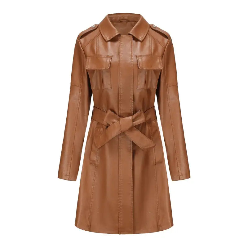 LEATHER BRITISH COAT-VETEMENTS 