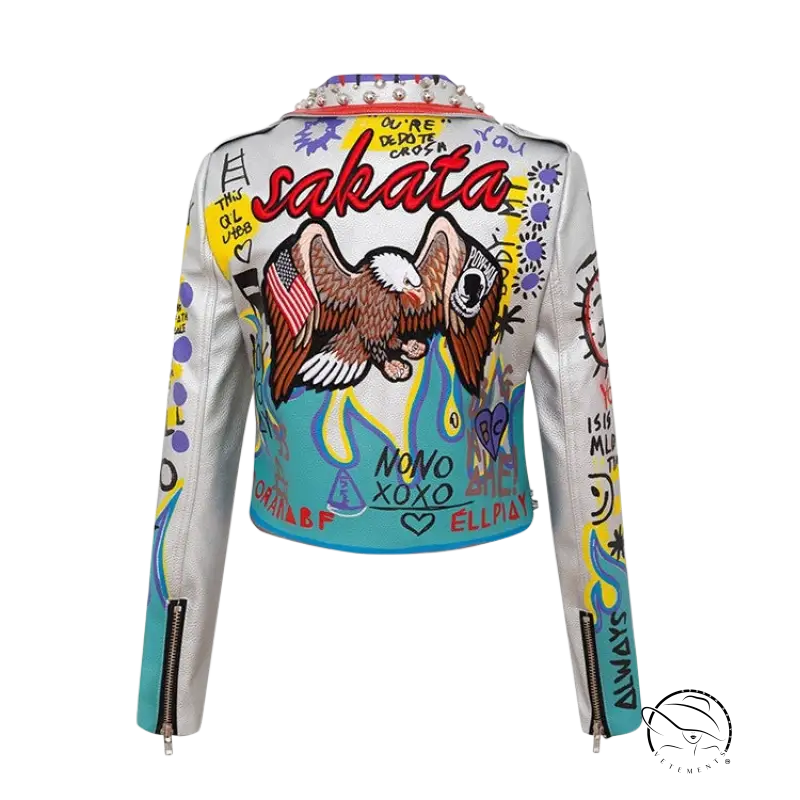 MOTORCYCLE LEATHER SHORT COAT-VETEMENTS 