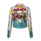 MOTORCYCLE LEATHER SHORT COAT-VETEMENTS 