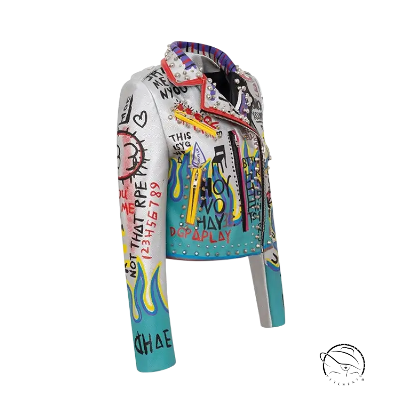 MOTORCYCLE LEATHER SHORT COAT-VETEMENTS 