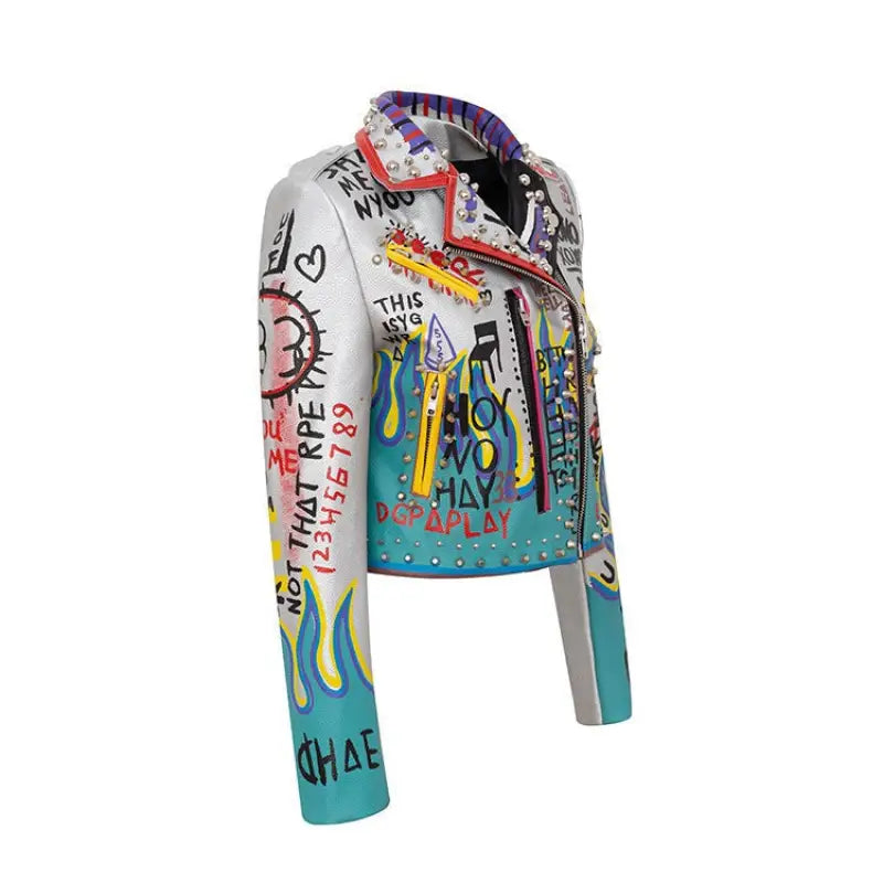 MOTORCYCLE LEATHER SHORT COAT-VETEMENTS 