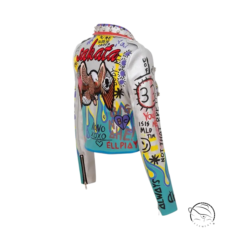 MOTORCYCLE LEATHER SHORT COAT-VETEMENTS 