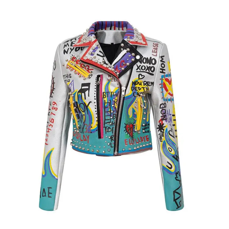 MOTORCYCLE LEATHER SHORT COAT-VETEMENTS 